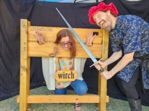 Medevial reenactment of a beheading